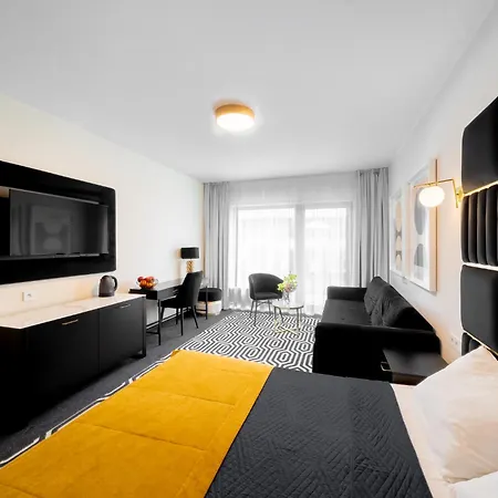 Apartamento Rosa-modern 29m2 Ac, Netflix, Ps4, Pool, Sauna